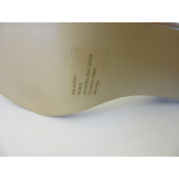 H for Halston Snakeskin Pattern Open Toe Size 9 Slingback Block Heel Sandals - Picture 6 of 7